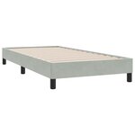 vidaXL Sommier à lattes de lit et matelas et LED gris clair 100x210cm velours