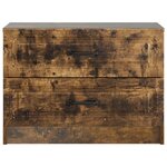 vidaXL Cabinet de chevet Chêne fumé 62 x 34 5 x 44 5 cm
