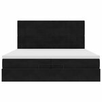 VidaXL Cadre de lit ottoman avec matelas noir 200x200cm velours