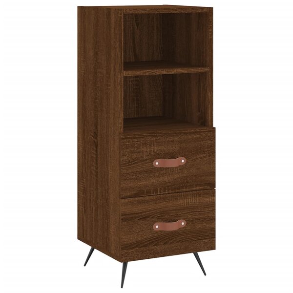 vidaXL Buffet Chêne marron 34 5x34x90 cm Bois d'ingénierie