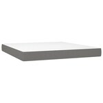 vidaXL Sommier à lattes de lit et matelas et LED Gris foncé 180x200 cm