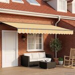 vidaXL Cadre de store manuel avec LEDs 5 x 3 m
