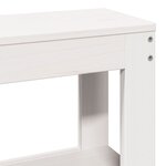 vidaXL Cadre de lit sans matelas blanc 140x200 cm bois de pin massif