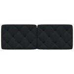 vidaXL Coussin de tête de lit noir 140 cm tissu