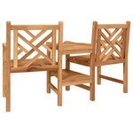 vidaXL Chaises de Jardin Marron 152 x 63 x 89 cm Bois de teck solide