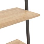vidaXL Étagère inclinée à 3 niveaux Marron clair et noir 64x34x116 cm