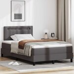 vidaXL Cadre de lit avec matelas Gris 120 x 200 cm Faux cuir