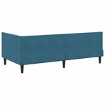 vidaXL Cadre de lit d'angle avec matelas 2 pc Bleu 90 x 190 cm Velours