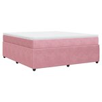 vidaXL Sommier à lattes de lit avec matelas Rose 180x200 cm Velours