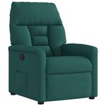 vidaXL Fauteuil inclinable Vert foncé Tissu