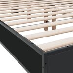 vidaXL Cadre de lit sans matelas noir 140x190 cm