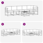 vidaXL Ensemble de canapés d'extérieur 7 pc Naturel et Anthracite