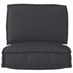 vidaXL Set de coussins de palette 2 Pièces Noir 60 x 60 x 12 cm