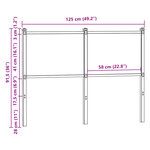 vidaXL Tête de lit chêne fumé 120 cm bois d'ingénierie et acier