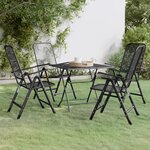 vidaXL Ensemble à manger de jardin 5 Pièces Maille Métal Anthracite