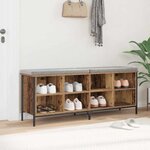 vidaXL Cabinet à chaussures avec étagère Bois Ancien 131 x 35 x 50 cm