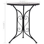 vidaXL Table de bistro mosaïque Gris 60 cm Céramique