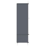 vidaXL Armoire Tableau Noir avec porte Gris et blanc Bois d'ingénierie