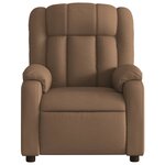 vidaXL Fauteuil inclinable de massage électrique marron tissu