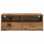 vidaXL Meuble TV mural Bois Ancien 80 x 30 x 30 cm Bois d'ingénierie