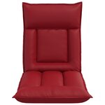 vidaXL Fauteuil de sol ajustable Bordeaux Simili cuir