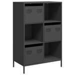 vidaXL Buffet haut noir 68x39x103 5 cm acier