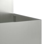 vidaXL Cache-pot de jardin Argent 80 x 80 x 48 cm Acier galvanisé