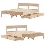vidaXL Cadre de lit sans matelas 140x190 cm bois de pin massif