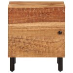 vidaXL Tables de chevet 2 Pièces 40x33x46 cm Bois d'acacia massif
