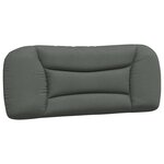 vidaXL Cadre de lit avec LED sans matelas gris foncé 100x200 cm tissu