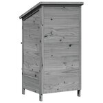 vidaXL Abri de jardin Gris 59 5 x 56 x 113 5 cm Bois d'ingénierie