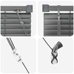 vidaXL Stores vénitiens Gris foncé 130 x 45 cm Aluminium