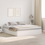 vidaXL Cadre de lit de rangement Blanc 200x200 cm