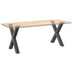 vidaXL Pieds de table à manger en forme de X 2 pièces Anthracite 70 x (72-73) cm Acier