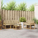 vidaXL Ensemble de canapés d'extérieur 6 pc Blanc et Beige