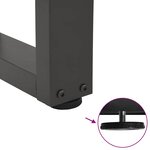 vidaXL Pieds de table à manger en forme de V  2 pièces  anthracite  70 x (72-73 3) cm  acier
