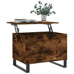 vidaXL Table basse Chêne fumé 60x44 5x45 cm Bois d'ingénierie