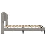 vidaXL Cadre de lit avec tête de lit Gris clair 120 x 190 cm Velours