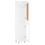 vidaXL Buffet haut Blanc 34 5x34x180 cm Bois d'ingénierie