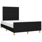 vidaXL Cadre de lit sans matelas noir 120x190 cm tissu