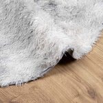 vidaXL Tapis Shaggy à poils longs NAVARRA gris argenté 240x240 cm