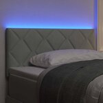 vidaXL Tête de Lit LED Géométrique Gris clair 90 cm Velours