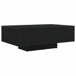 Table basse vidaXL avec lumières LED Chêne noir 85x55x31 cm