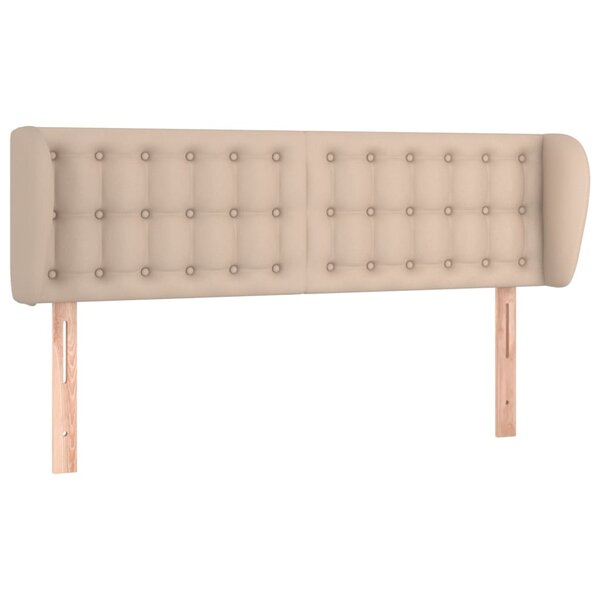 vidaXL Tête de lit avec oreilles Cappuccino 147x23x78/88 cm Similicuir