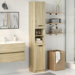 vidaXL Armoire salle de bain chêne sonoma 32x34x188 5 cm