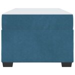 vidaXL Cadre de lit avec matelas Bleu foncé 90 x 200 cm tissu