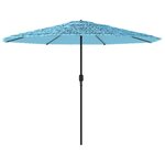 vidaXL Parasol de jardin avec mât en acier bleu 324x324x247 cm