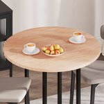 vidaXL Plateau de table Marron clair Ø 90 x 2.5 cm Chêne massif