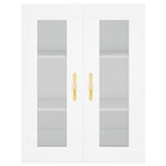 vidaXL Buffet haut Blanc 69 5x34x180 cm Bois d'ingénierie