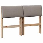 vidaXL Tête de lit capitonnée Taupe 120 cm Pin massif